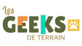 logo les geeks de terrain avec des références de tetirs